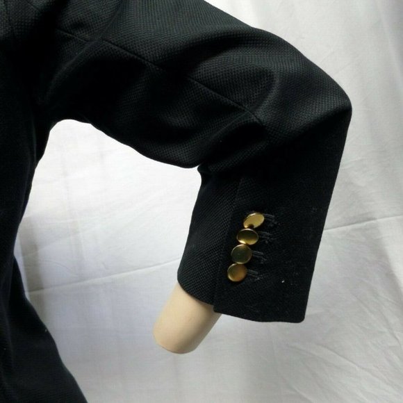 "ANN TAYLOR" BLACK CLASSIC DRESS CAREER CASUAL BLAZER JACKET SIZE: 6 NWT - Picture 2 of 3